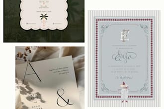 design invitation for wedding, birthday cards, baby arrival announcement card