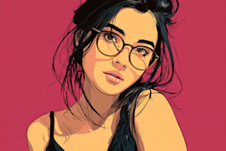 create vector portrait cartoon art illustrations