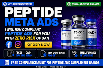 run meta ads for peptide marketing and health wellness brands