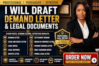 draft demand letters, legal notices, cease and desist letters and responses
