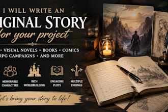 write a custom story for your game, novel, or visual novel