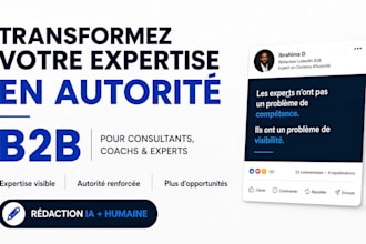 write b2b linkedin posts in french for consultants and coaches