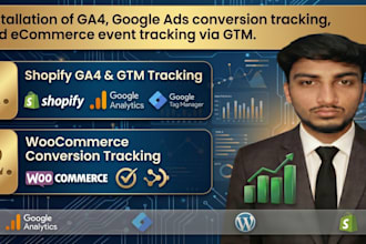 set up woocommerce and shopify conversion tracking using ga4 and GTM