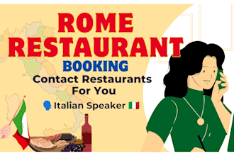 book restaurants in rome on your behalf