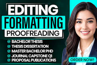 proofread edit and format master dissertation, thesis publication and q1 journal