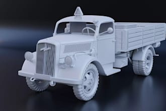 do realistic 3d vehicle model for game, 3d truck model, rc car model 3d printing