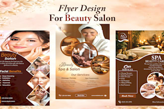 create  beauty salon, spa and  skincare flyer design