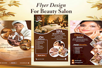 create  beauty salon spa and  skincare flyer design