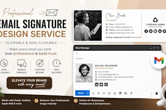 clickable real estate html email signature for outlook, gmail and apple mail