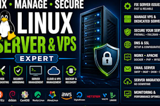 fix, manage and secure your linux server and vps