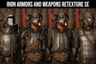 create edit or port custom skyrim mod weapon and armor or fallout 4 game mods