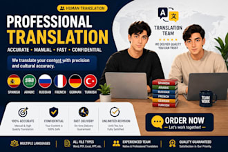 provide professional team translation to multiple language