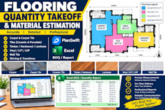 do flooring quantity takeoff and material estimation