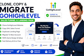 clone copy go high level website migrate ghl sales funnel duplicate landing page