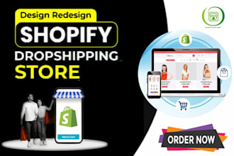 design conversion focused shopify store, dropshipping store