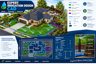 lawn and commercial irrigation system design cad