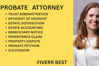 be your probate lawyer for succession, estate distribution, trusts, and property