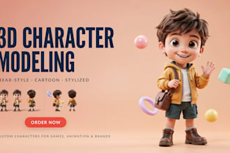 do 3d character modeling 3d character design cartoon character pixar character