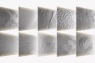sculpt 3d parametric wave wall art abstract relief decorative modern panel art