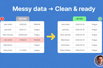 clean, merge and format your excel and csv data