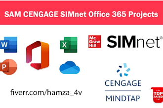 do your sam cengage, capstone, simnet projects in ms excel, access, word, ppt