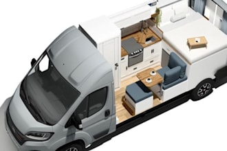 do 3d motorhome design, 3d campervan, caravan, food truck, 3d rv design