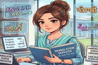professionally translate english, urdu, arabic and punjabi
