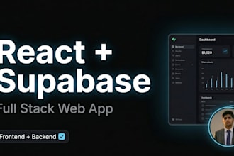 build a react web app with supabase backend