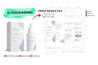 convert ai generated packaging designs into a professional print ready file