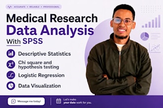 do medical research data analysis, interpretation using spss