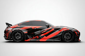 design a custom vehicle wrap, cars, pickups, trailers