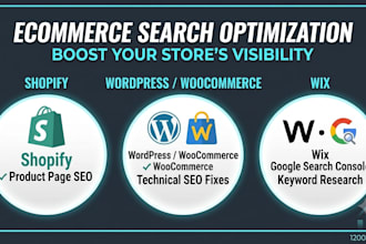 do ecommerce SEO for shopify, wordpress  wix