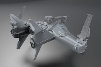 create sci fi spaceship, starship, spacecraft and  battle ship 3d models