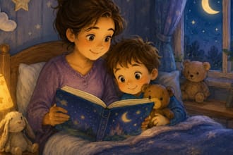 do hand drawn bed time story children book illustration