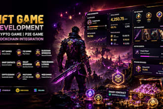 develop nft game, crypto game, p2e game and blockchain integration