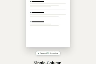 design ats friendly fresher resume template