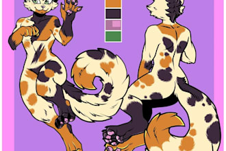 custom furry fursonal ref sheet furry telegram stickers fursona art nsfw sticker