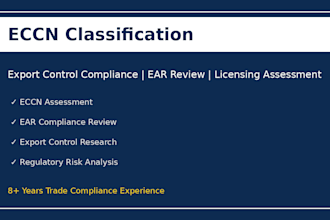 review products for eccn classification and ear compliance