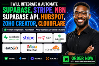 do supabase migration stripe n8n supabase api hubspot zoho creator cloudflare