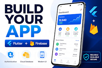 build a flutter app with firebase backend and authentication