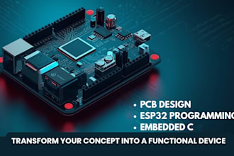 design electronic pcb, esp32 programming, embedded c and microcontrollers