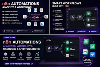 setup n8n automations, ai agents and workflows