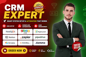 setup and automate salesforce hubspot zoho CRM pipedrive mondaycom