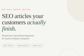 write SEO blog articles for your saas or software company