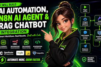 build ai automation, n8n ai agent and rag chatbot integration