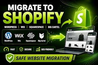 migrate wordpress to shopify website wix squarespace bigcartel to shopify