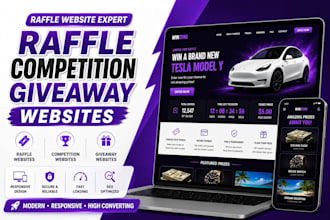 redesign and design raffle, giveaway competition prize draw event ticket website