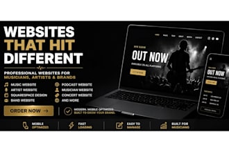 build modern squarespace music website for artists bands and podcasts