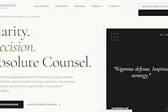 design and develop a modern minimalist website