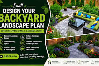 design your backyard landscape plan garden layout and outdoor living space